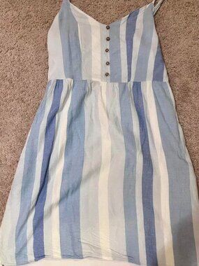 Blue Striped Dress